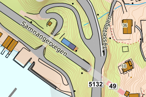 Kartbilde fra WMS-tjeneste av avviket