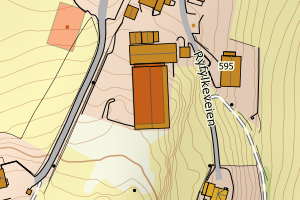 Kartbilde fra WMS-tjeneste av avviket