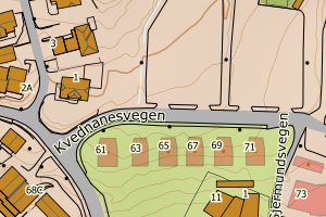 Kartbilde fra WMS-tjeneste av avviket