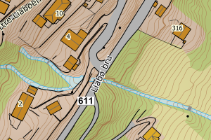 Kartbilde fra WMS-tjeneste av avviket