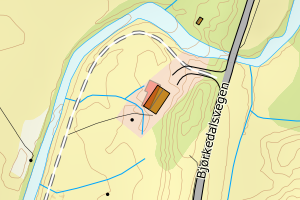 Kartbilde fra WMS-tjeneste av avviket