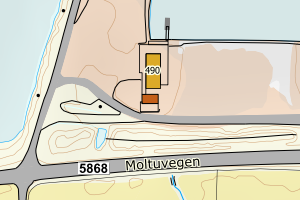 Kartbilde fra WMS-tjeneste av avviket