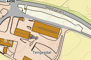 Kartbilde fra WMS-tjeneste av avviket