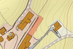 Kartbilde fra WMS-tjeneste av avviket