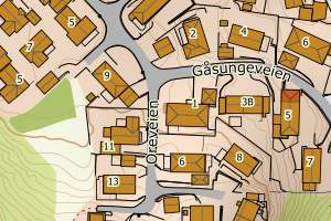 Kartbilde fra WMS-tjeneste av avviket