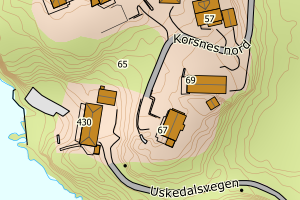 Kartbilde fra WMS-tjeneste av avviket