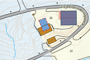 Kartbilde fra WMS-tjeneste av avviket