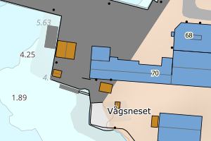Kartbilde fra WMS-tjeneste av avviket