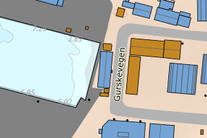 Kartbilde fra WMS-tjeneste av avviket