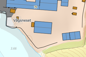 Kartbilde fra WMS-tjeneste av avviket