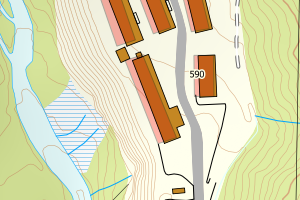 Kartbilde fra WMS-tjeneste av avviket