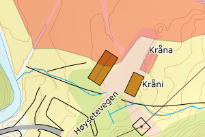 Kartbilde fra WMS-tjeneste av avviket