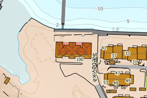 Kartbilde fra WMS-tjeneste av avviket