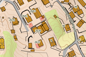 Kartbilde fra WMS-tjeneste av avviket