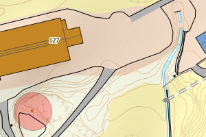 Kartbilde fra WMS-tjeneste av avviket