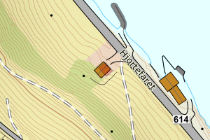 Kartbilde fra WMS-tjeneste av avviket