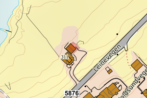 Kartbilde fra WMS-tjeneste av avviket
