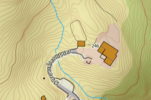 Kartbilde fra WMS-tjeneste av avviket