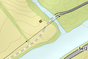 Kartbilde fra WMS-tjeneste av avviket