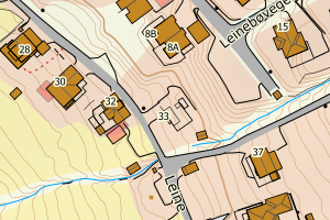 Kartbilde fra WMS-tjeneste av avviket