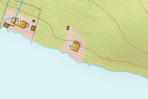 Kartbilde fra WMS-tjeneste av avviket