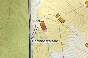 Kartbilde fra WMS-tjeneste av avviket