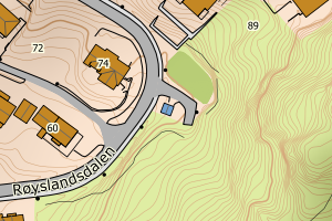 Kartbilde fra WMS-tjeneste av avviket