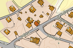 Kartbilde fra WMS-tjeneste av avviket