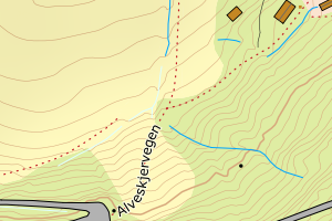 Kartbilde fra WMS-tjeneste av avviket