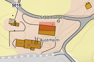Kartbilde fra WMS-tjeneste av avviket