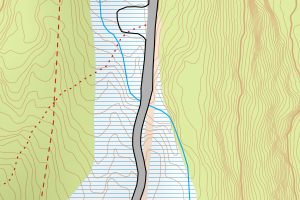 Kartbilde fra WMS-tjeneste av avviket