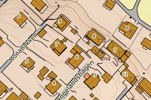 Kartbilde fra WMS-tjeneste av avviket