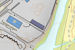 Kartbilde fra WMS-tjeneste av avviket