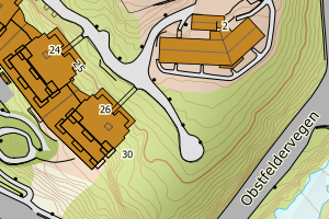 Kartbilde fra WMS-tjeneste av avviket