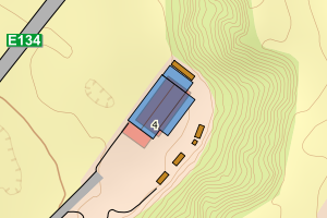 Kartbilde fra WMS-tjeneste av avviket