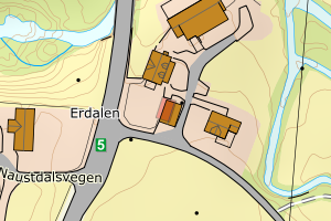 Kartbilde fra WMS-tjeneste av avviket