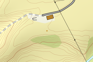 Kartbilde fra WMS-tjeneste av avviket