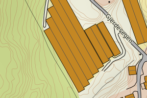 Kartbilde fra WMS-tjeneste av avviket