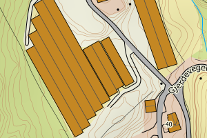 Kartbilde fra WMS-tjeneste av avviket