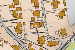 Kartbilde fra WMS-tjeneste av avviket