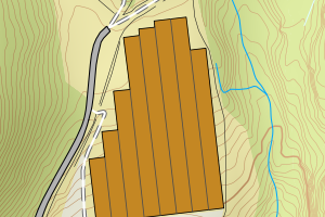 Kartbilde fra WMS-tjeneste av avviket