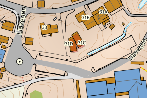 Kartbilde fra WMS-tjeneste av avviket