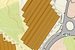 Kartbilde fra WMS-tjeneste av avviket