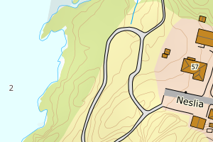 Kartbilde fra WMS-tjeneste av avviket