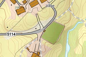 Kartbilde fra WMS-tjeneste av avviket