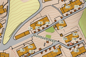Kartbilde fra WMS-tjeneste av avviket