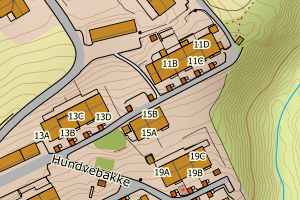 Kartbilde fra WMS-tjeneste av avviket
