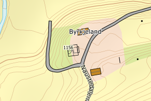 Kartbilde fra WMS-tjeneste av avviket