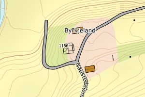 Kartbilde fra WMS-tjeneste av avviket