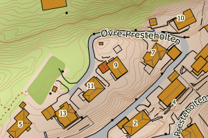 Kartbilde fra WMS-tjeneste av avviket